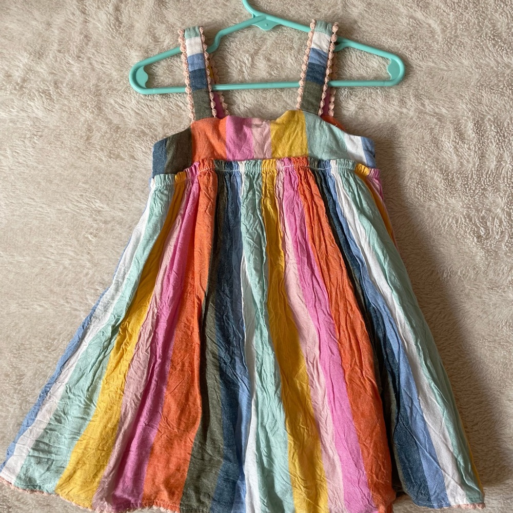 Tahari Blue and Pink Sleeveless Sundress